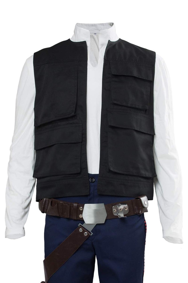 Cosplaysky Men's Halloween Costume Black Vest Belt Compatible Droid Caller Canister Cosplay Accessories Unisex - Image 1